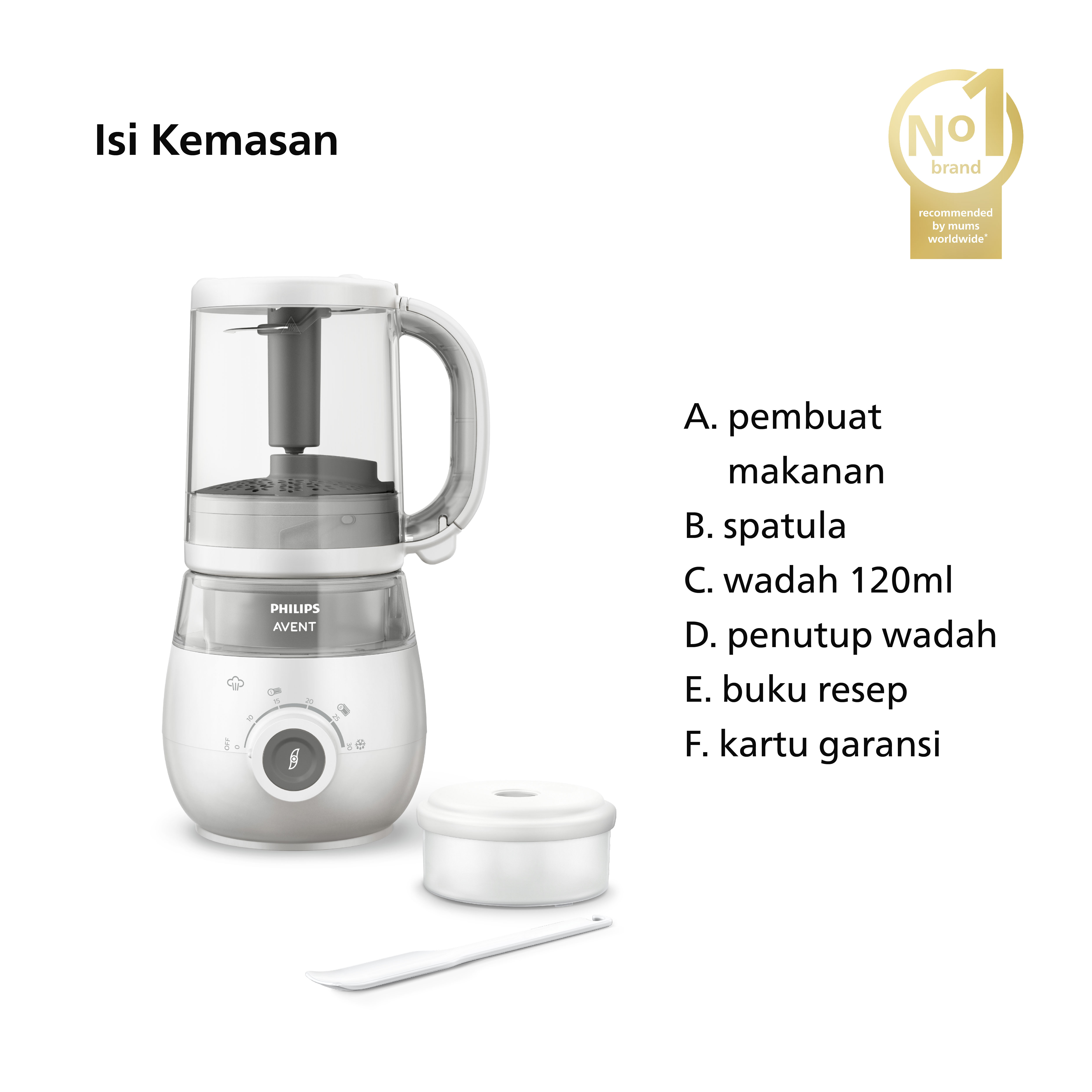 Philips Avent Food Processor Alat MPASI Blender Menyimpan