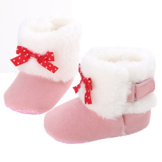 Bayi Balita Sepatu Sandal Wanita Musim Dingin Bayi Plus Velvet Warm Snow Boots WMC905 (Pink)