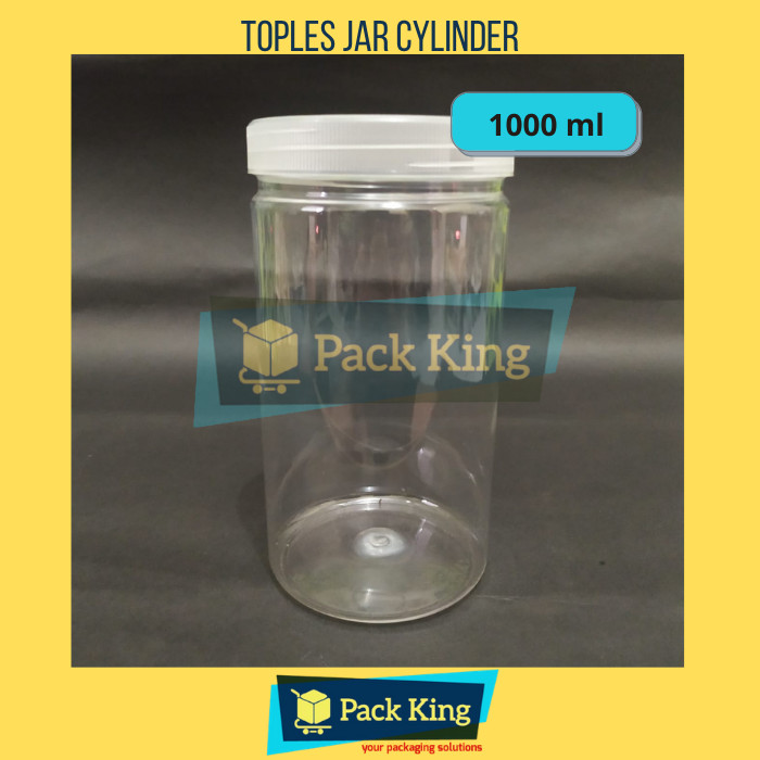 Toples Plastik Round Toples Bulat Jar Cylinder PET 1000ml | Lazada ...