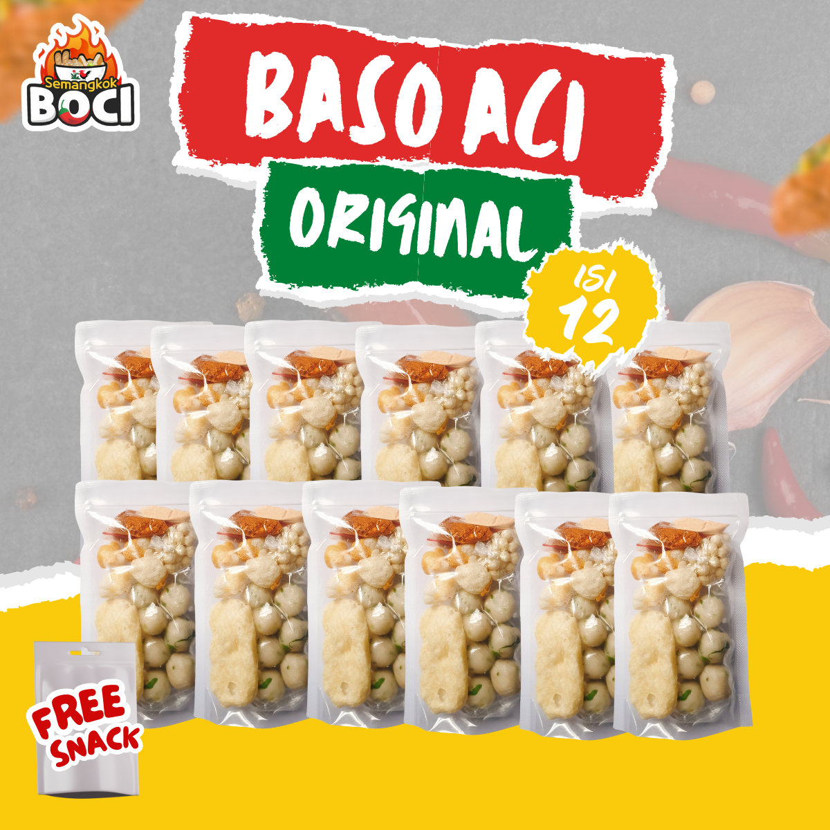 Paket Reseller 12 Pcs - Semangkok Boci Baso Aci Paket 12 Pcs