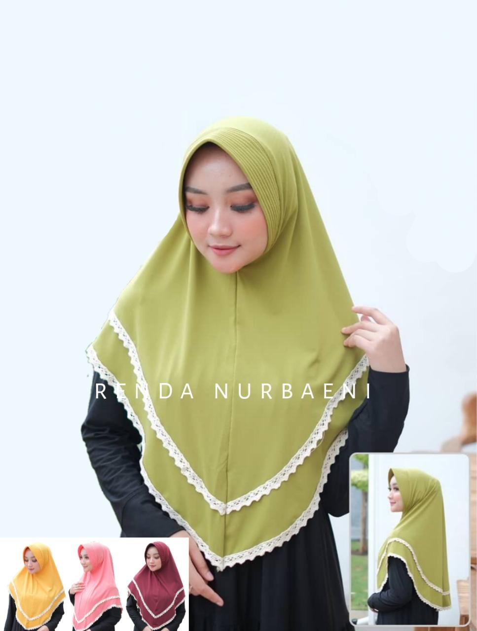 Khimar Renda NURBAENI Hijab Khimar Jumbo KHIMAR SYARI PET ANTEM JILBAB KERUDUNG INSTAN PET SIMPLE PET INSTANT SYARI TERBARU POLOS bukan HIJAB SEGI EMPAT