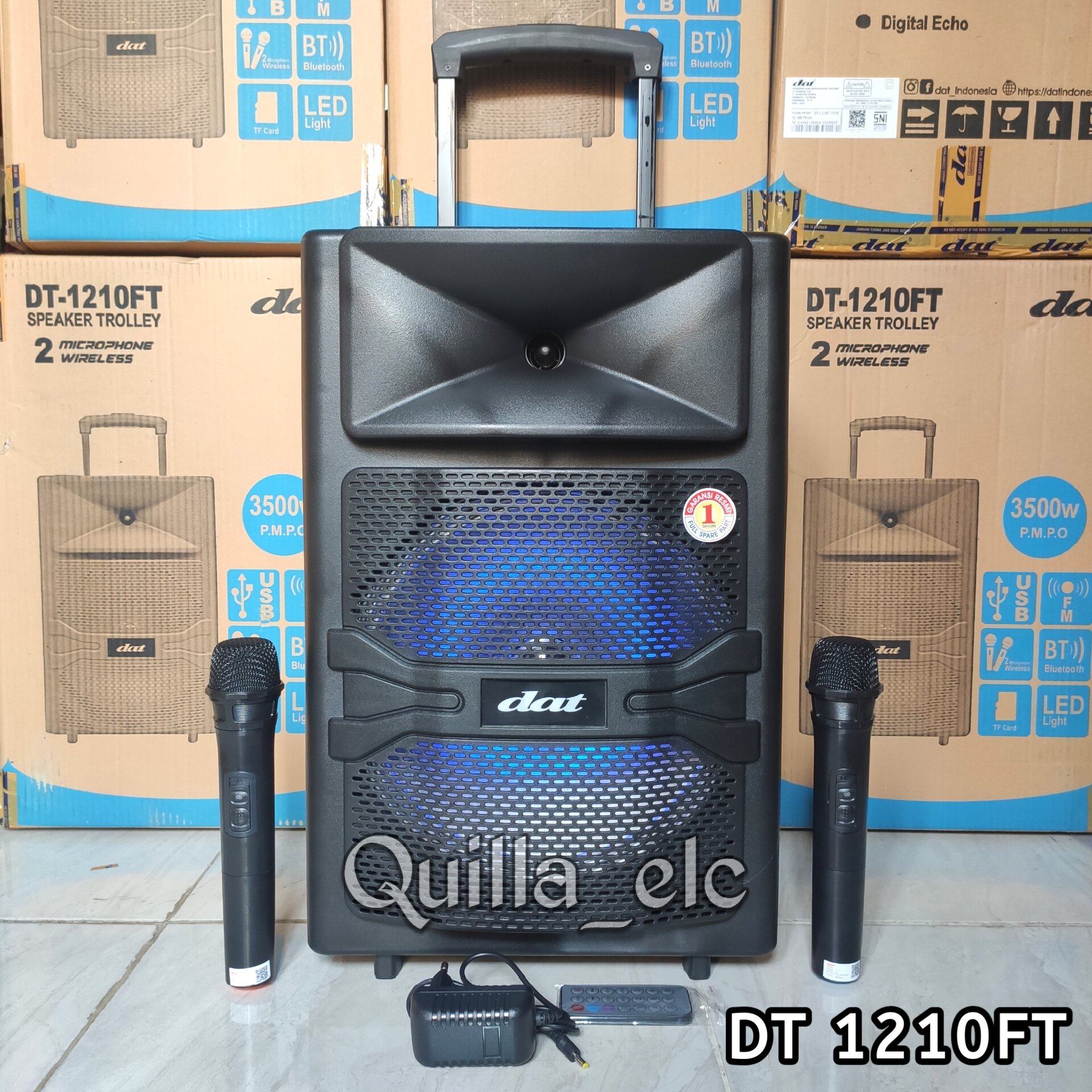 Speaker Portable 12 inch DAT DT 1210FT Original Bluetooth Lazada