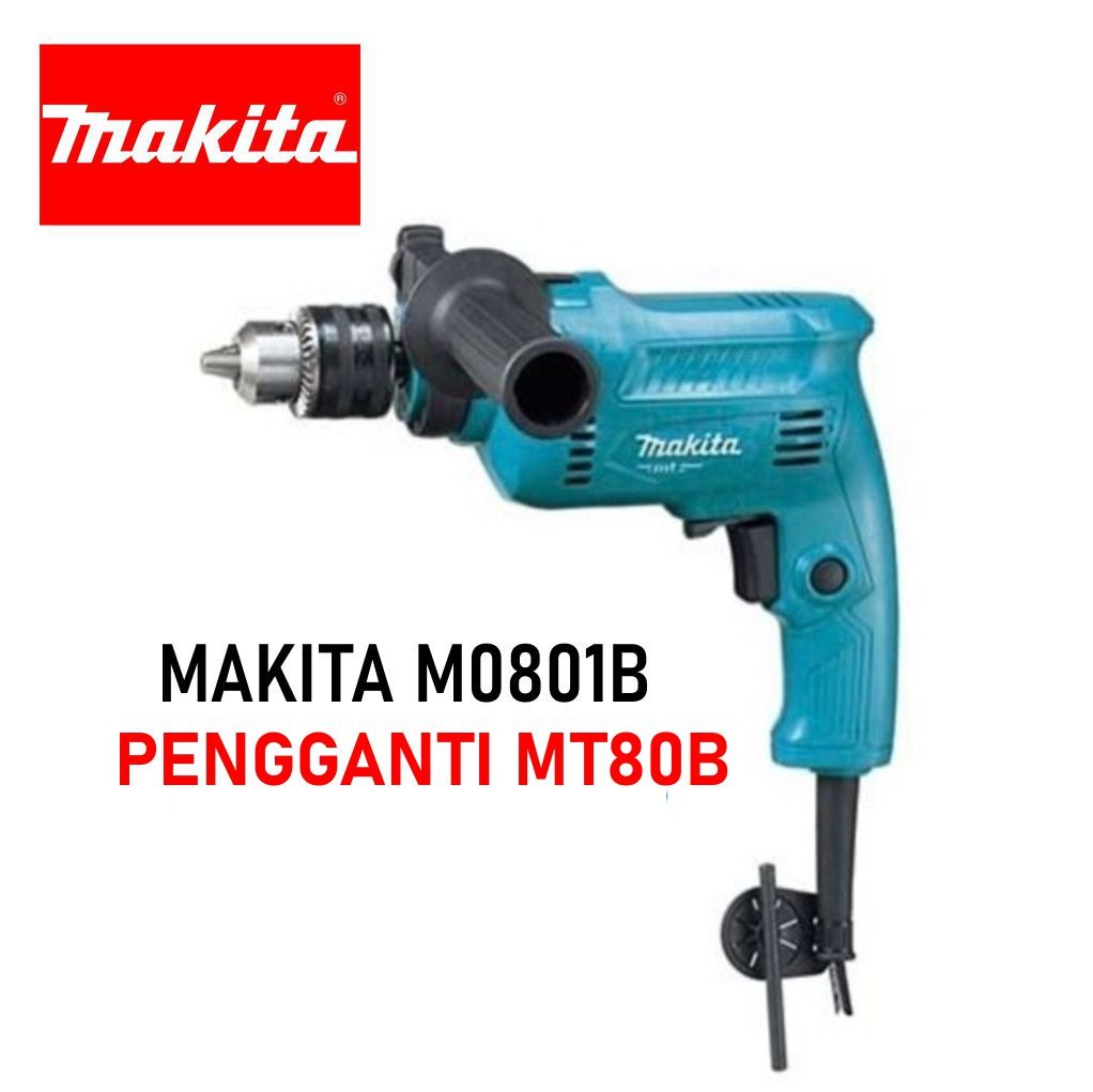 Makita M 0801 B Mesin Bor Beton Tangan 13MM 13 mm M0801B Kayu Besi