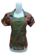 Batik Agung Wibowo Blouse Remaja Kerah Persegi - Hijau