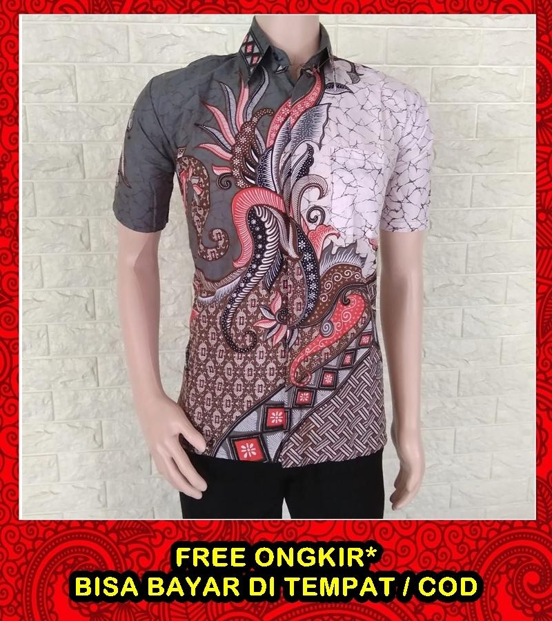 Baju Batik Pria Lengan Pendek / Baju Batik Pria Modern Casual / azka batik
