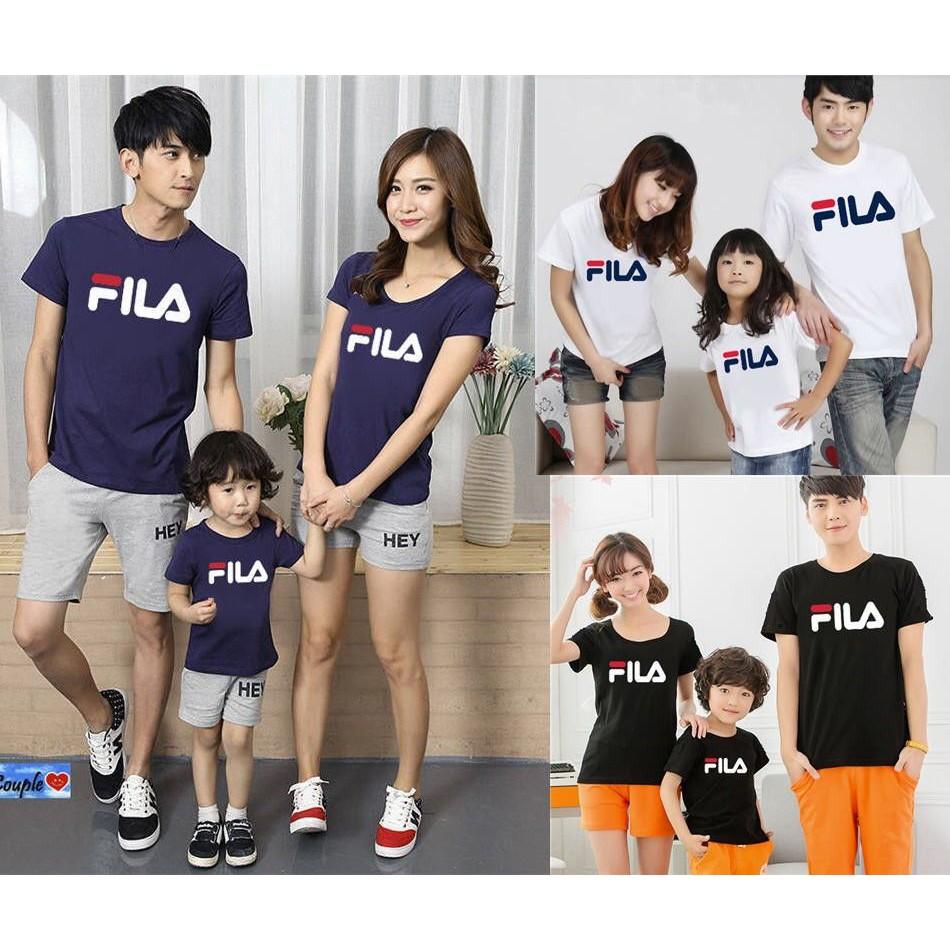 HARGA DISKON!!! FAMILY COUPLE / KAOS COUPLE KELUARGA / BAJU KELUARGA MURAH FILA