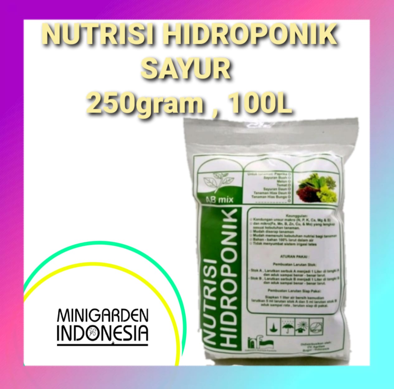 Pupuk Nutrisi Ab Mix Gram U Liter Air Tanaman Hidroponik