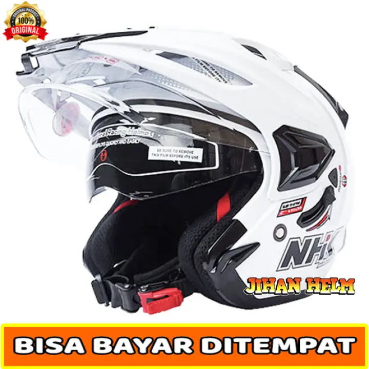 Helm Nhk Predator Crypton Putih Polos Termurah Lazada Indonesia