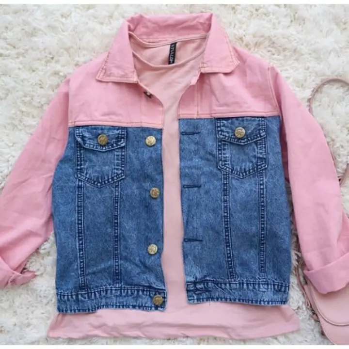 jaket jeans two tone