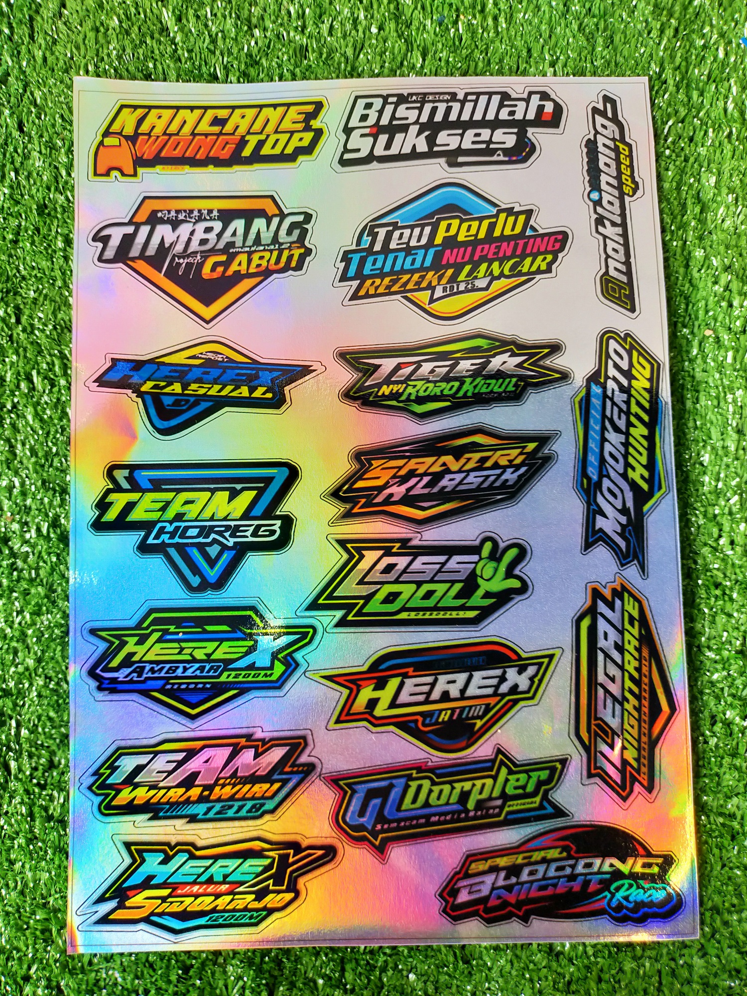 Sticker Di Racing Bot Stiker Pack Sponsor Racing Hologram 1set Isi Banyak Rcb Sss Brt Ohlins ...