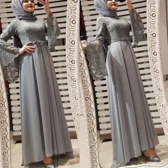 gaun long dress pesta