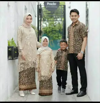 Termurah Dan Cod Sultan Store Tile Cream Family Set Baju Couple Batik Keluarga 1 Anak