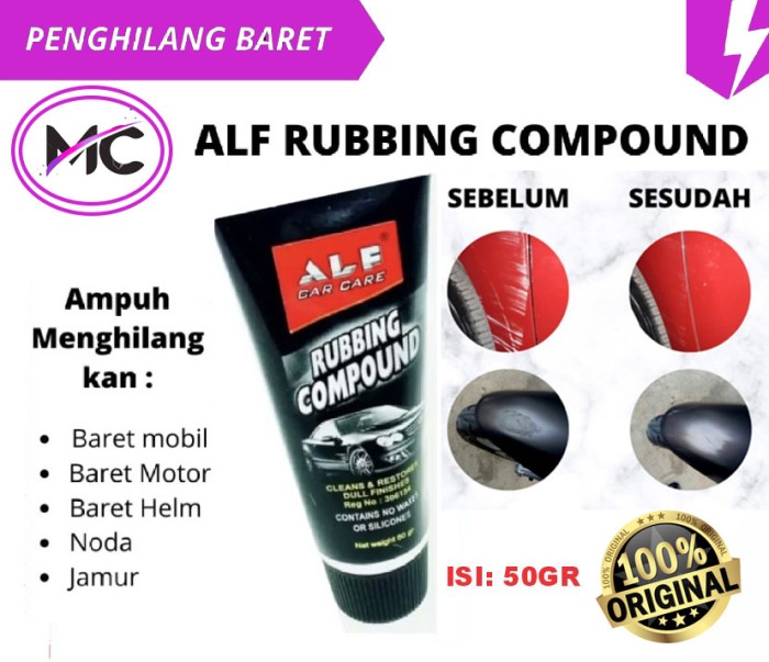 Compound Mobil dan Motor Rubbing Terbaik Kompon Penghilang Baret Pada