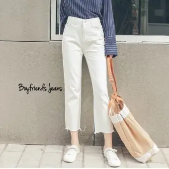 overall jeans putih