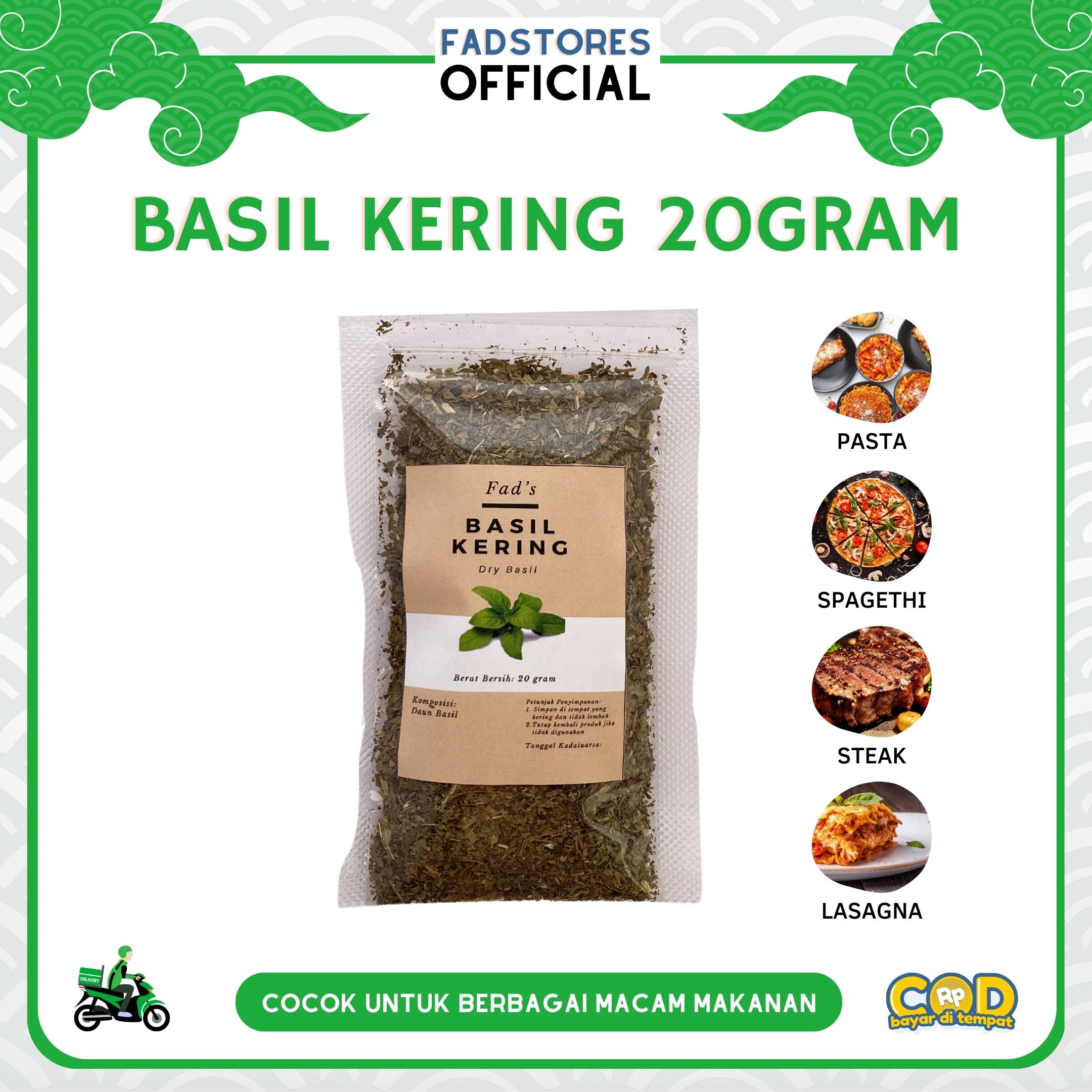 Basil 20gr Daun Basil Kering 20gr Basil Leaves 20gr Lazada