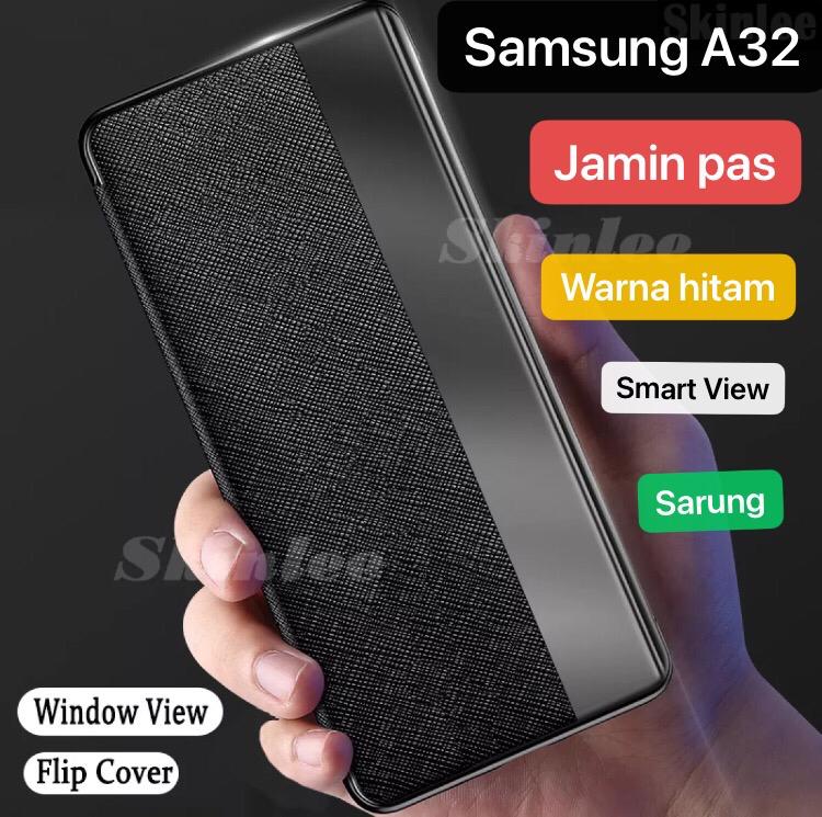 CASE SAMSUNG A32 4G 2021 MEWAH PREMIUM KULIT LEATHER SMART VIEW DOMPET  WALET STANDING FLIP CASE CASING HANDPHONE | Lazada Indonesia