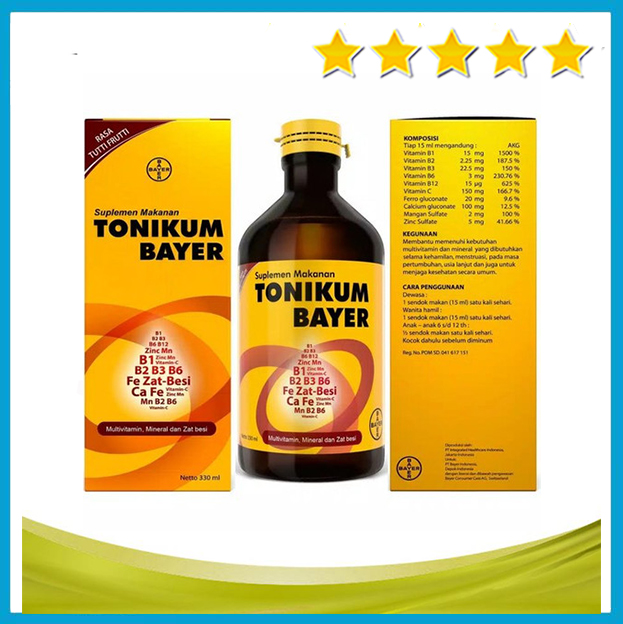 Tonikum Bayer Sirup 330 ml Sirup Vitamin Anemia Penambah Darah dan