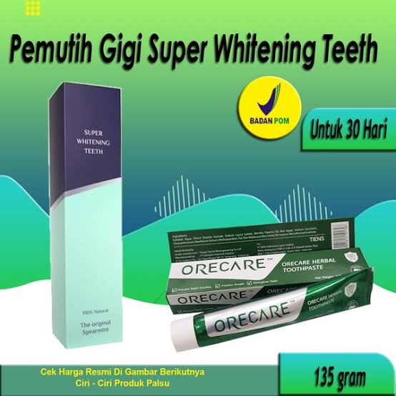 Odol Pembersih Karang Gigi Super Whitening Teeth Orecare Toothpaste Perontok Karang Gigi