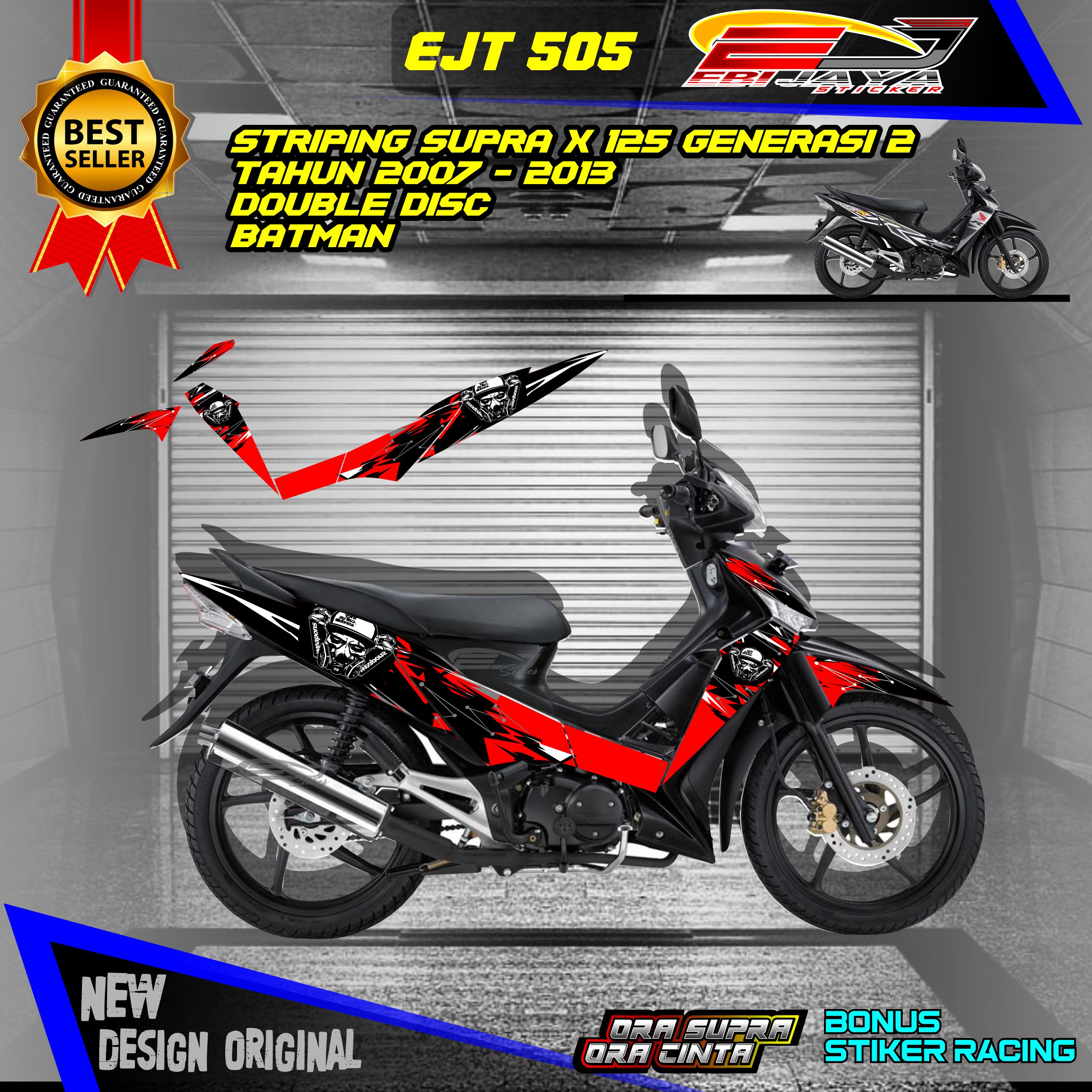 STRIPING BODY MOTOR SUPRA X 125 LAWAS-STIKER VARIASI DECAL