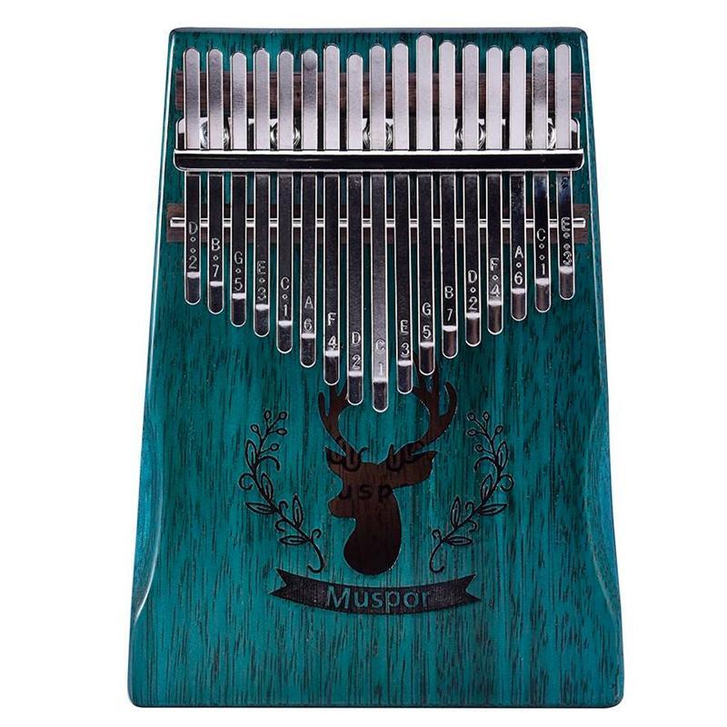 Muspor 17 Key Kalimba Mbira Calimba African Solid Mahogany Thumb Piano Finger Reindeer Bag Christmas Instrument Malaysia