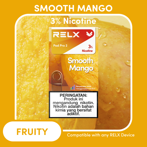 relx pod pro smooth mango RELX Pod Pro 2 - Smooth Mango (Isi 1 Pod)