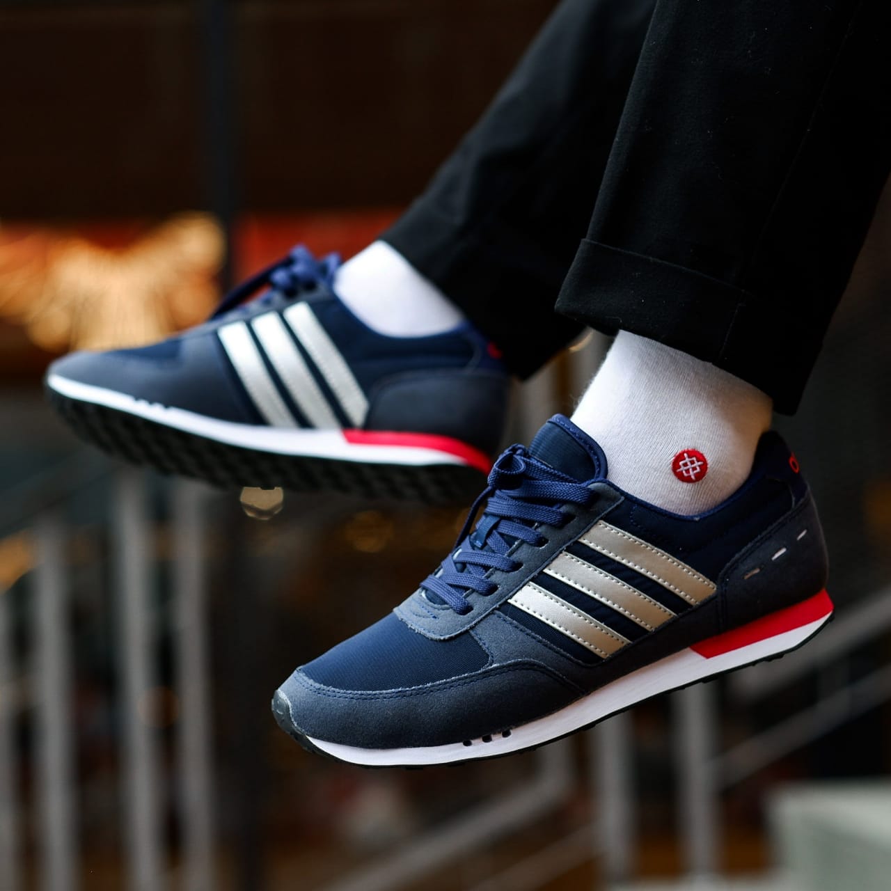 SEPATU PRIA SNEAKERS ADI NEO CITY RACER BLUE FRANCE ORIGINAL