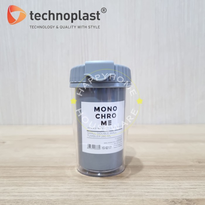 TECHNOPLAST Monochrome Double Wall Tumbler 280ml | Botol Minum Tumbler ...