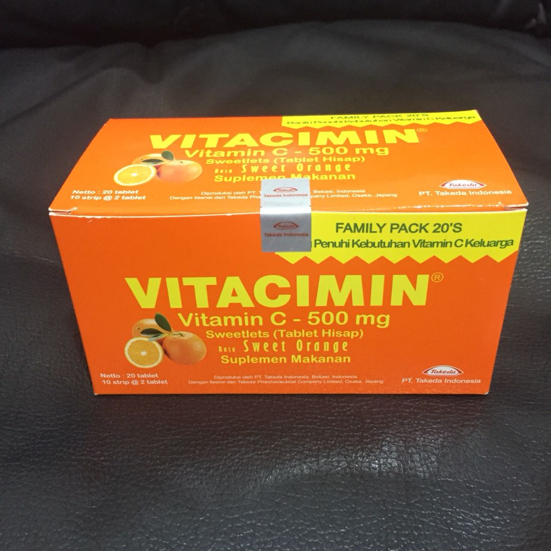 VITACIMIN VITA C MIN TABLET HISAP VITAMIN C 10 STRIP OBAT SARIAWAN DAN