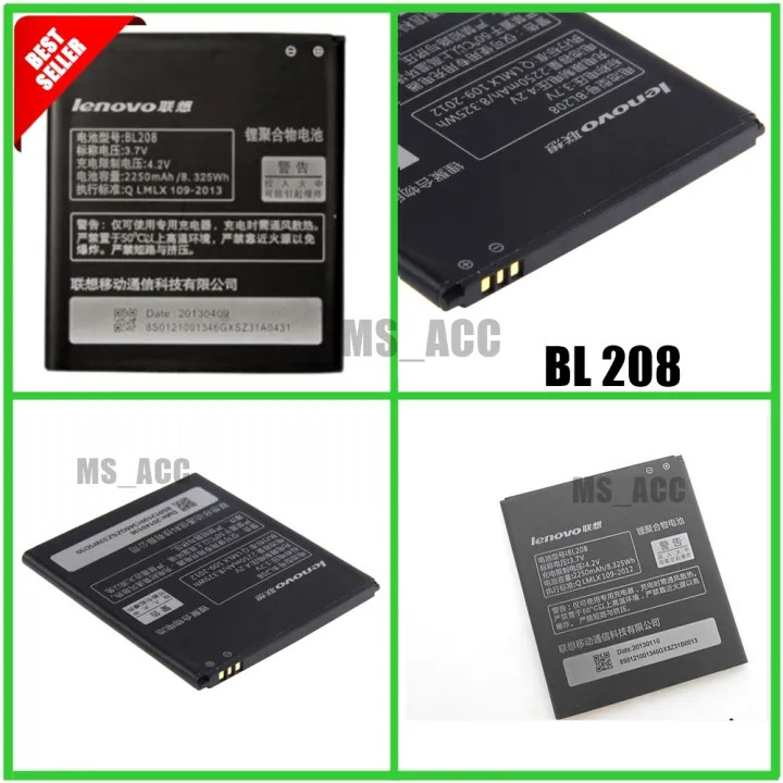 Baterai Lenovo Bl208 Original For Lenovo S920 S920i Kapasitas 2250mah Ms Cc Lazada Indonesia