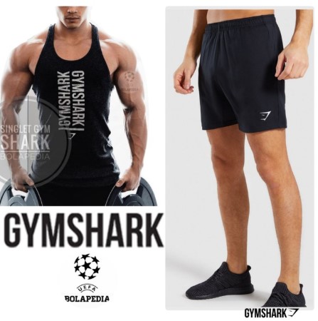 CELANA SPORT gym shark fitnes kaos pria 