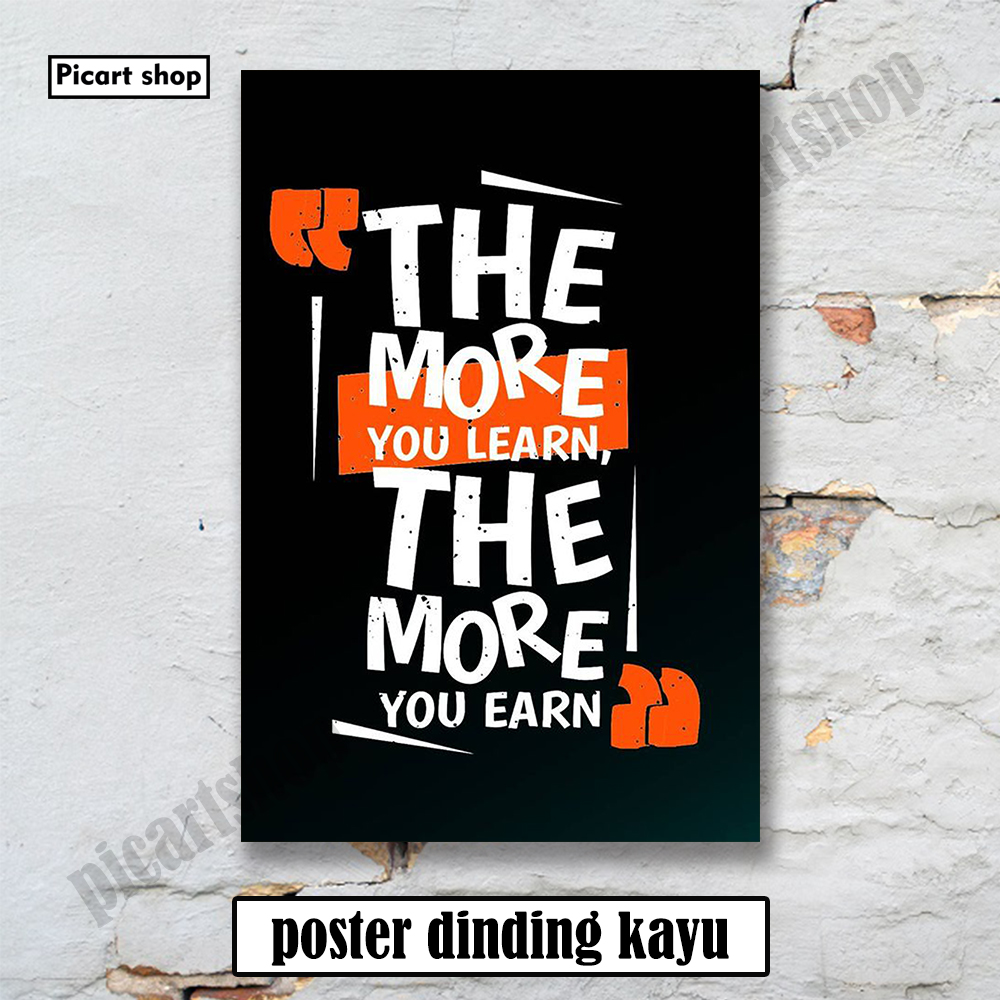 Poster Dinding Kayu Quotes / Hiasan DInding Kamar / Poster Dinding