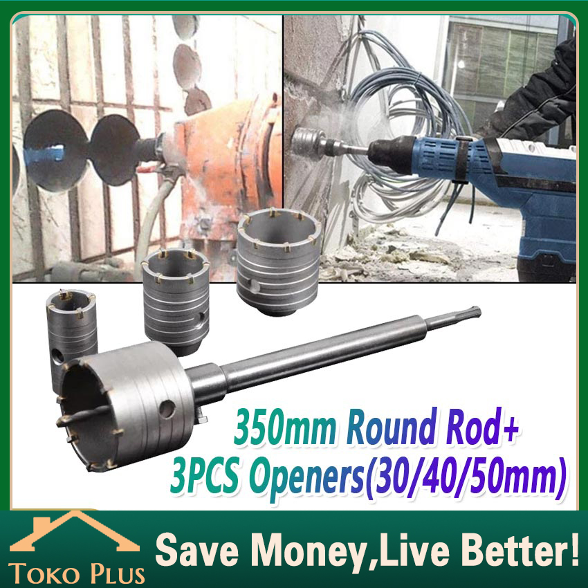 4PCS/Set Adaptor Konektor Penyambung Hole Saw Mata Bor Pelubang Beton