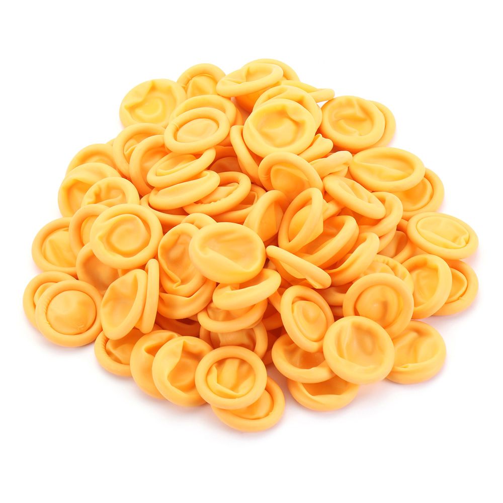 WARM HOUSEWORK Latex Pure Color Natural Rubber Fingertips Tool Fingertips Cover Disposable Reusable Finger Sleeve Fingertips Finger Cover Protector Gloves Finger Cots