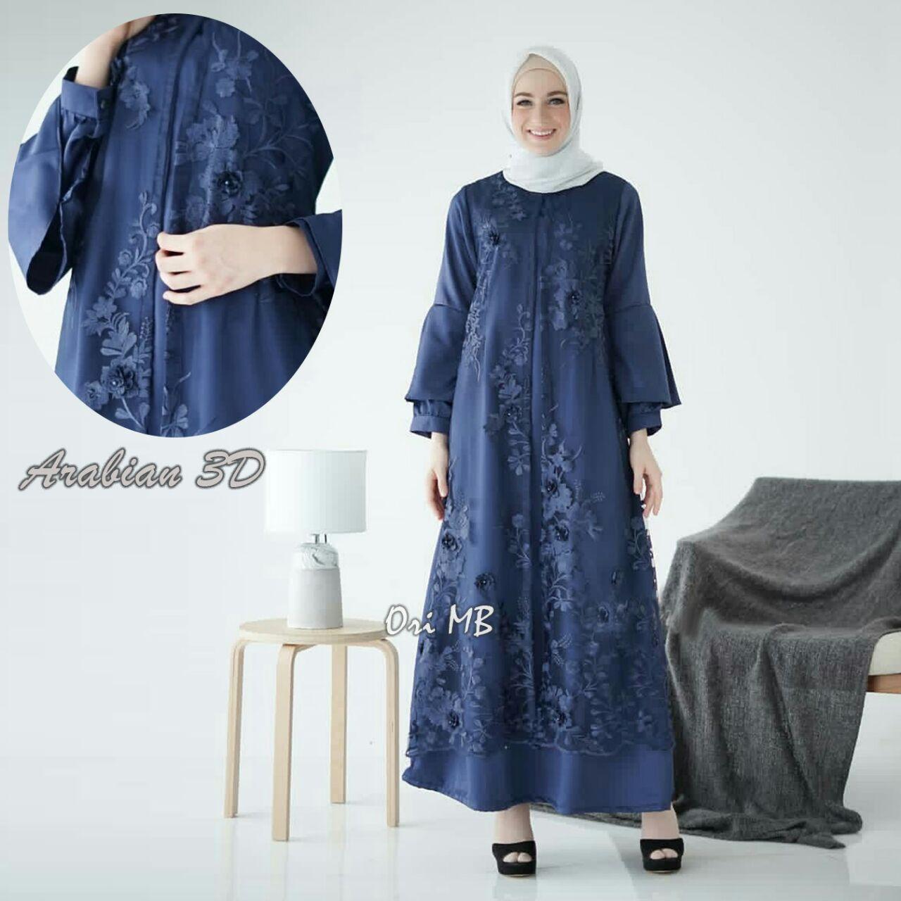 Slim Top Store Baju Gamis Syari Arabian 3d Hanania Kalem Keren