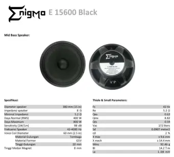 speaker enigma 15 inch