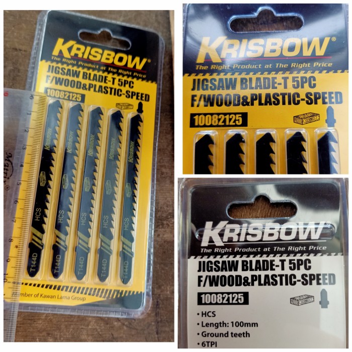 SALE MATA GERGAJI KAYU PLASTIK KRISBOW JIGSAW BLADE T 10082125 Hemat