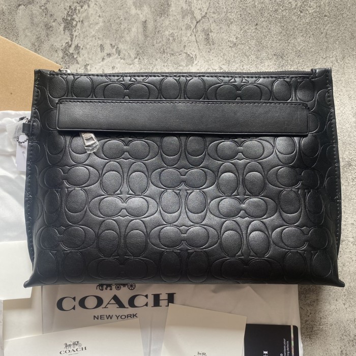 Store Coach Jual Leather Clutch Academy Pouch Signature Canvas