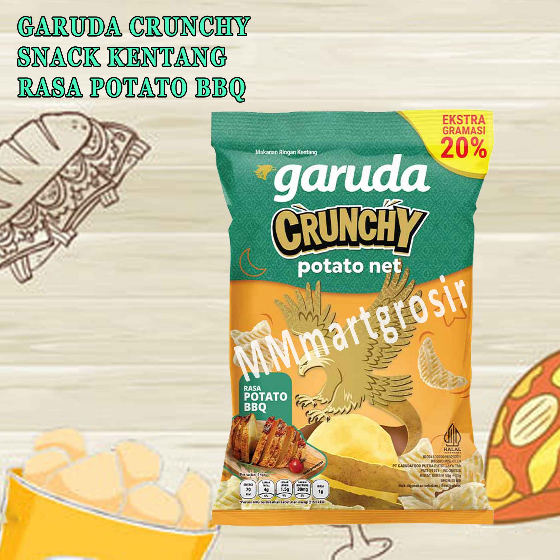 Garuda Crunchy/ Snack Kentang/ Rasa Potato BBQ/ 55g+11g | Lazada Indonesia