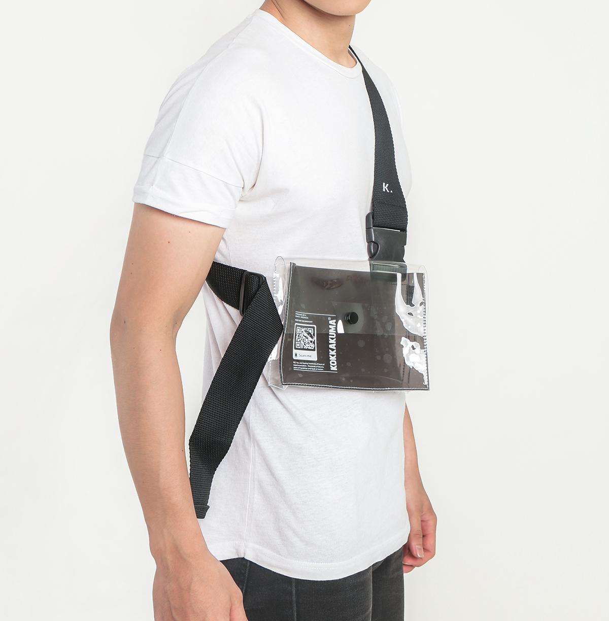 KOKKAKUMA - Kai Transparent Crossbody Black - Tas Selempang / Sling / Waistbag Unisex Pria / Wanita