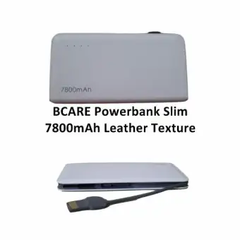 Bcare Powerbank Slim 7800 mAh Leather Texture Original - Putih