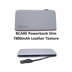 Bcare Powerbank Slim 7800 mAh Leather Texture Original - Putih