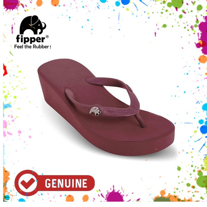 Fipper 5cm Wedges New S Sandal Wanita Maroon Lazada Indonesia