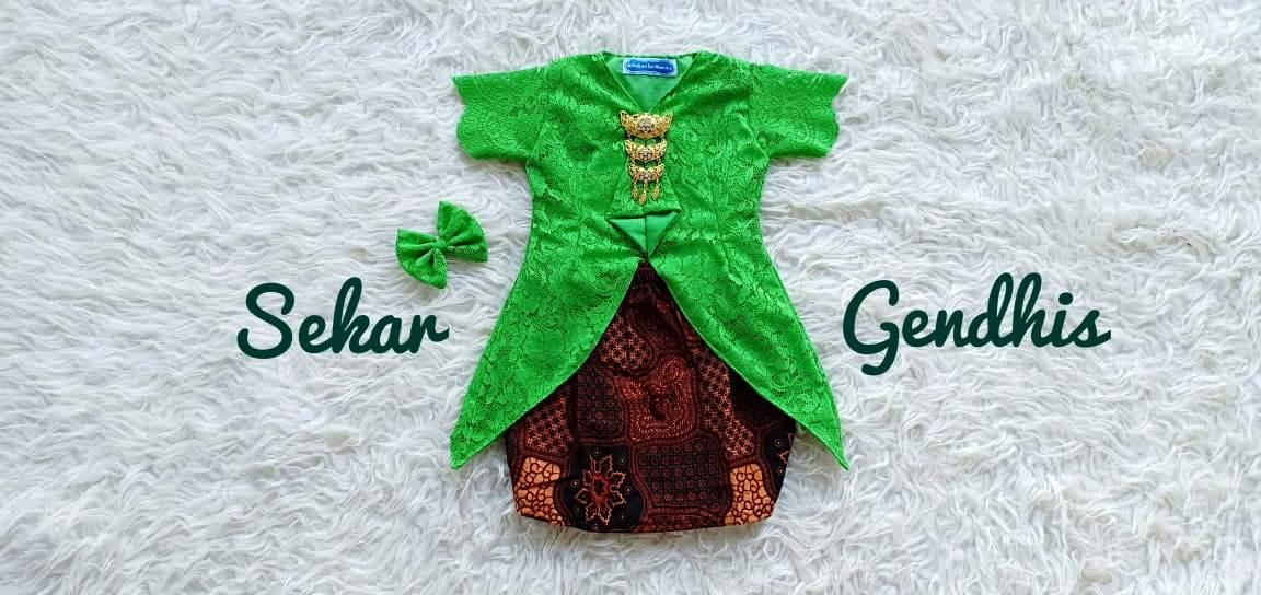 KEBAYA ANAK SEKAR GENDIS BAHAN BRUKAT HALUS UNTUK ANAK UMUR 1/2/3/4/5/6/7/8/9/10