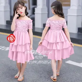 D Fashion Fabia Dress Anak Perempuan Baju Pesta Anak Model Terbaru Tren 2020