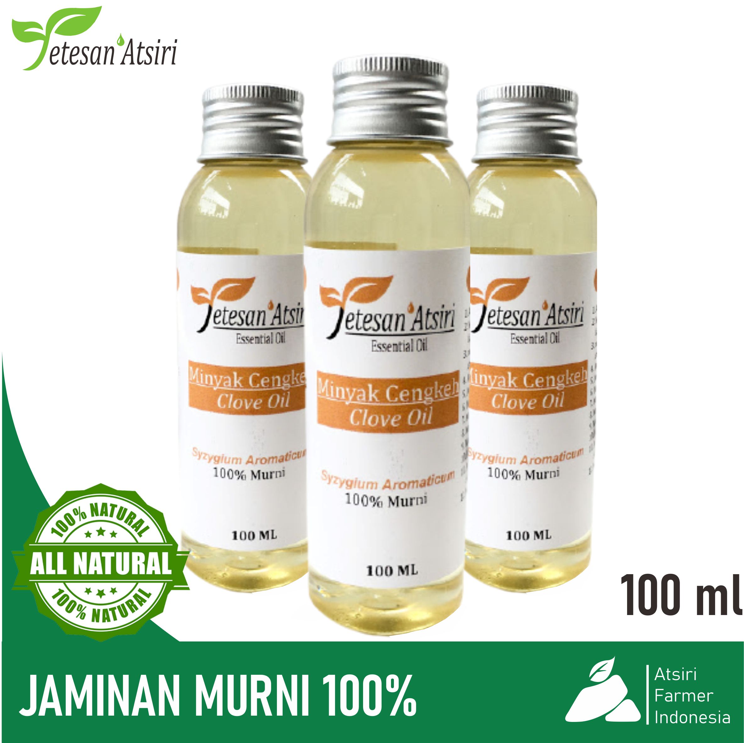 100ml Minyak Atsiri Cengkeh Murni 100% 100 Ml Minyak Atsiri Cengkeh ...