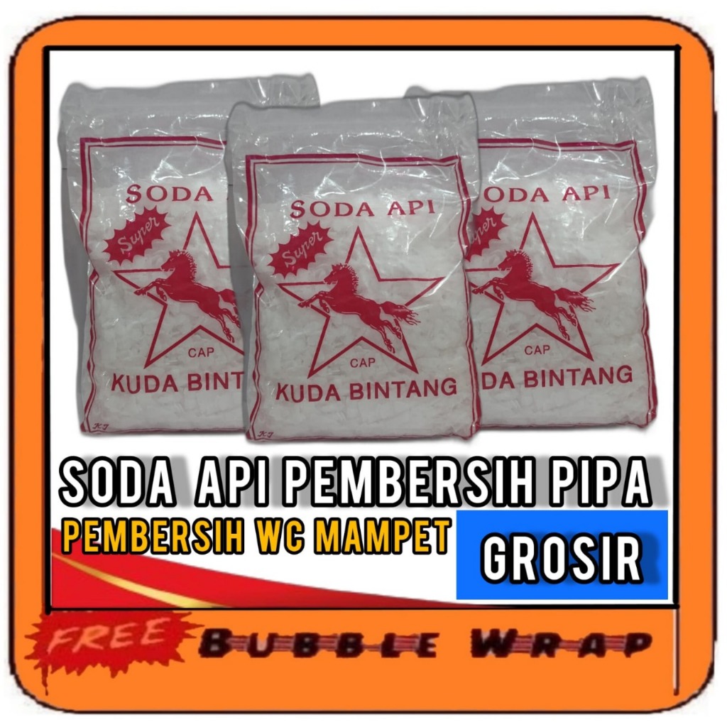 Soda Api Cap Kuda Bintang Obat Anti Sumbat Kg Soda Api Pembersih Saluran Wc Mampet