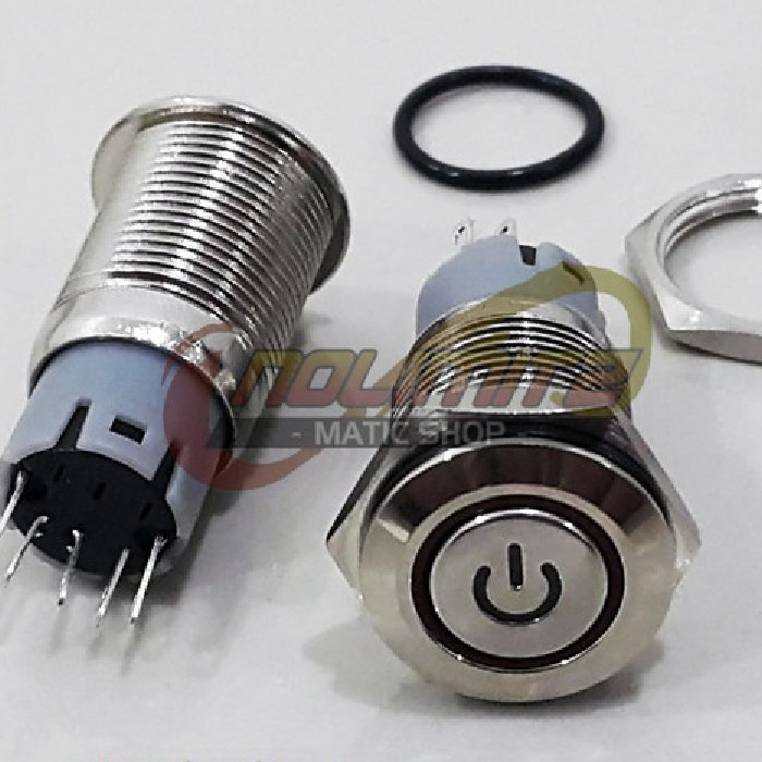 Saklar / Tombol / Switch Push On Off Logo Power Universal | Lazada ...