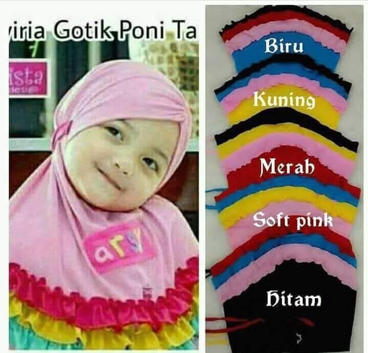 TC Kerudung Bayi Poni Pelangi Ceria dan Cantik