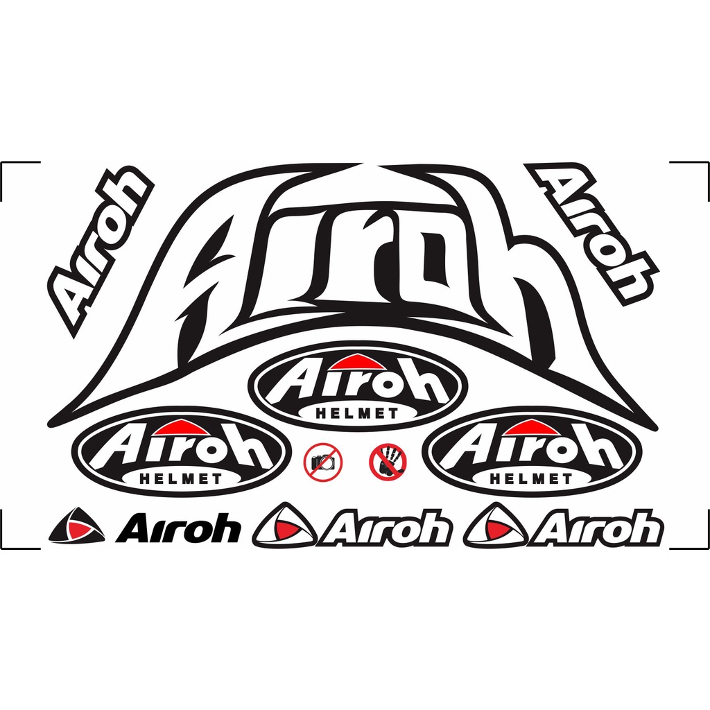 stiker sticker helmet airoh stiker helm airoh | Lazada Indonesia