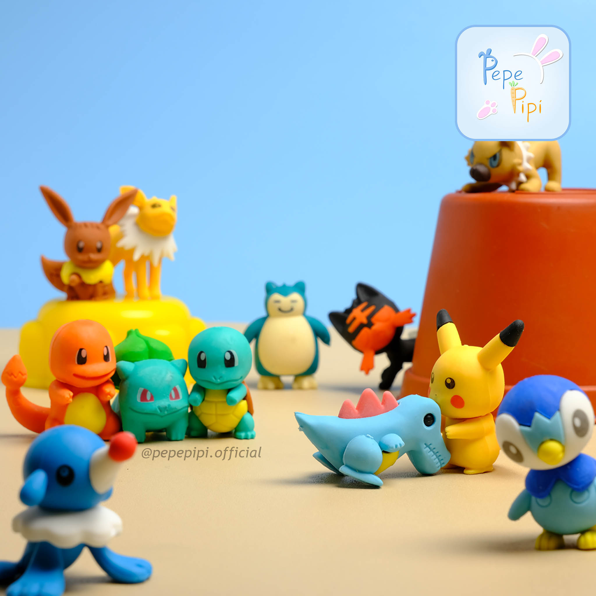 Penghapus Pokemon 3D Setip Eraser Hapusan Stip Pikachu Snorlax Eevee ...